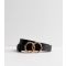 Black Double Buckle Belt Pieces New Look