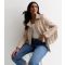Women's Stone Leather-Look Fringe Jacket Pink Vanilla New Look
