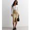 Women's Stone Belted Utility Midi Skirt Cameo Rose New Look