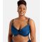 Women's Plus Size Blue Twist Front Bikini Top Curves Dorina New Look