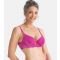 Women's Mid Pink Satin Floral Lace Underwired Bra Dorina New Look