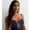 Women's Diamanté Trim Corset Crop Top Cameo Rose New Look