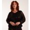 Women's Curve Black Sequin Batwing Blouse Blue Vanilla New Look
