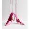Women's Bright Pink Metallic Stiletto Heel Court Shoes Public Desire New Look