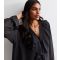 Women's Black Ruffle Long Sleeve Blouse Cameo Rose New Look