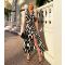 Women's Black Abstract Print Button Midi Dress AX Paris New Look