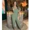 Women's Khaki Short Sleeve Jumpsuit AX Paris New Look