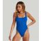 Women's Bright Blue Textured Crinkle Swimsuit South Beach New Look