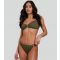Women's Khaki Textured Crinkle High Waist Bikini Bottoms South Beach New Look