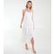 Women's White Lace Trim Strappy Midi Dress Blue Vanilla New Look