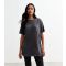 Women's Grey Acid Wash Oversized T-Shirt New Look