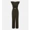 Mela Black Frill Sleeveless Belted Jumpsuit New Look