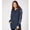 Women's Dark Grey Longline Logo Hoodie Pineapple New Look