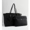 Black Embossed Tote Bag Trio Set Vegan New Look