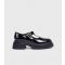 Women's Black Patent Chunky Mary Jane Shoes London Rebel New Look