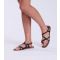 South Beach Black Strappy Whipstitch Sandals New Look