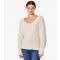 Women's Stone Popcorn Knit Slash Neck Jumper Apricot New Look