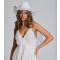 South Beach White Tassel Bridal Cowboy Hat New Look