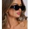 South Beach Gold Oval Chain Sunglasses New Look