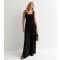 Women's Black Shirred-Bodice Sleeveless Maxi Dress JDY New Look