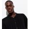 Men's Black Knit Short Sleeve Button Front Polo Shirt Jack & Jones New Look