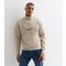 Men's Stone Slim Original Studios Logo Quarter Zip Sweatshirt Jack & Jones New Look