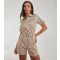 Pink Vanilla Stone Belted Utility Playsuit New Look