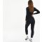 Quiz Black Long Sleeve Seamless Jumpsuit New Look