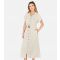 Women's Stone Belted Midi Shirt Dress Yumi New Look