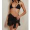 Women's Black Chiffon Frill Sarong Moda Minx New Look
