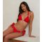 Women's Red Triangle Bikini Top Moda Minx New Look