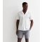 Men's Navy Linen-Cotton Stripe Print Drawstring Shorts Only and Sons New Look
