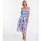 Women's Pale Blue Floral Cold Shoulder Midi Dress Quiz New Look