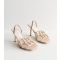 Women's Rayne Cream Knot Detail Square Toe Heel Sandals Public Desire New Look