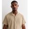 Men's Camel Brown Crinkle Short Sleeve Shirt Jack & Jones New Look