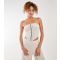 Women's Stone Linen-Look Corset Top Pink Vanilla New Look