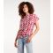 Women's Burgundy Cowl-Neck Top Blue Vanilla New Look
