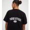 Women's Black Back Logo Oversized T-Shirt WKNDGIRL New Look