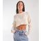 Women's Off White Crop Jumper Pink Vanilla New Look