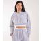 Women's Grey Contrast Waist Crop Hoodie Pink Vanilla New Look