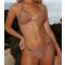 Women's Brown Glitter Tie Side Bikini Bottoms Moda Minx New Look