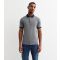 Men's Navy Woven Jacquard Cotton Polo Shirt Farah New Look