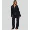 Women's Black Piped Pyjama Set Loungeable New Look
