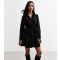 Women's Black Belted Shirt Mini Dress New Look