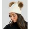 Cream Double Pom Pom Beanie South Beach New Look