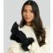 Black Faux Fur Gloves South Beach New Look