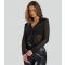 Women's Black Embellished Mesh Shirt Finding Friday New Look