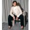 Women's Cream Bouclé Sequinned Tailored Jacket Finding Friday New Look
