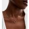 18ct Gold Plated Diamante Open Circle Pendant Necklace New Look