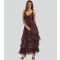 Women's Red Ruffled Tiered Maxi Dress Finding Friday New Look